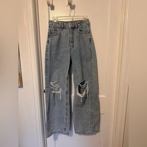 H&M high rise jeans, wide leg